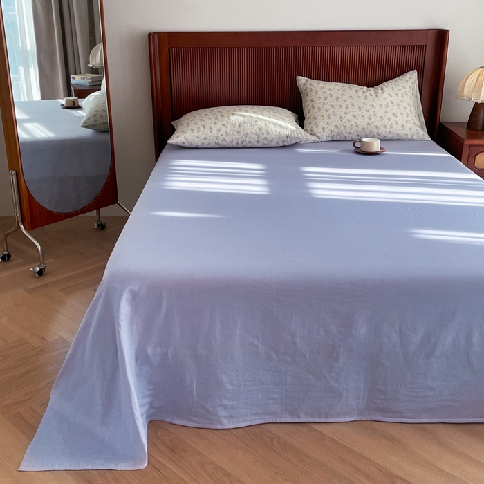 91家纺网 家纺一手货源 找家纺 典曼家纺 2025新款A类母婴级抗菌有氧双层纱亲肤小清新印花三件套四件套 寻意花海