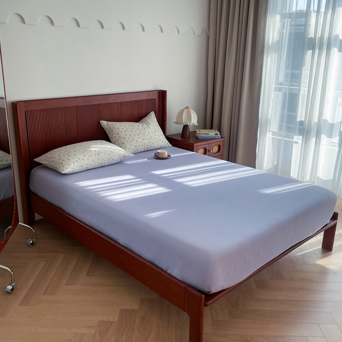 91家纺网 家纺一手货源 找家纺 典曼家纺 2025新款A类母婴级抗菌有氧双层纱亲肤小清新印花三件套四件套 寻意花海