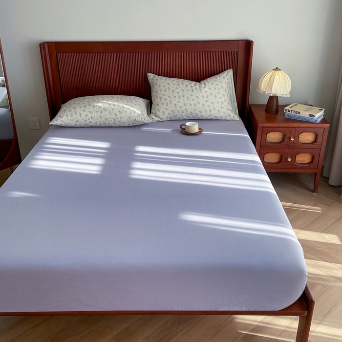 91家纺网 家纺一手货源 找家纺 典曼家纺 2025新款A类母婴级抗菌有氧双层纱亲肤小清新印花三件套四件套 寻意花海