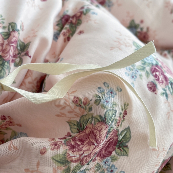 91家纺网 家纺一手货源 找家纺 典曼家纺 2025新款A类母婴级抗菌有氧双层纱亲肤小清新印花三件套四件套 花样年华