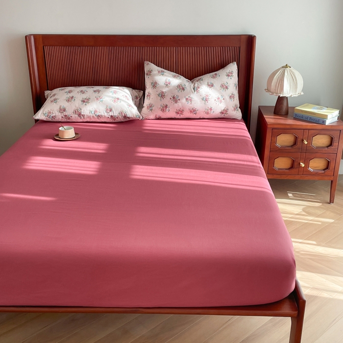 91家纺网 家纺一手货源 找家纺 典曼家纺 2025新款A类母婴级抗菌有氧双层纱亲肤小清新印花三件套四件套 花样年华