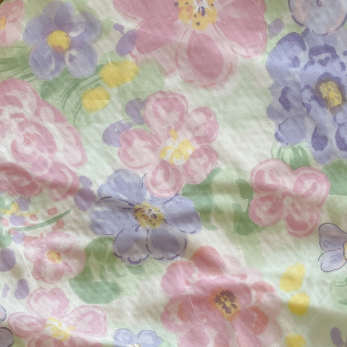 91家纺网 家纺一手货源 找家纺 典曼家纺 2025新款A类母婴级抗菌有氧双层纱亲肤小清新印花三件套四件套 春天里