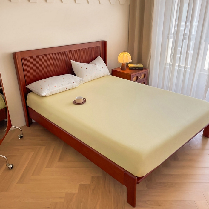 91家纺网 家纺一手货源 找家纺 典曼家纺 2025新款A类母婴级抗菌有氧双层纱亲肤小清新印花三件套四件套 七彩樱桃