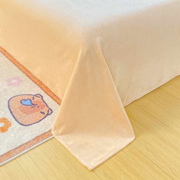 91家纺网 家纺一手货源 找家纺 红日子纺织品 2025新款高克重牛奶绒印花四件套 熊可可