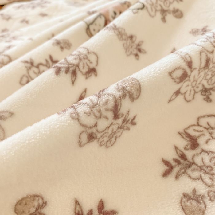 91家纺网 家纺一手货源 找家纺 红日子纺织品 2025新款高克重牛奶绒印花四件套 熊可可