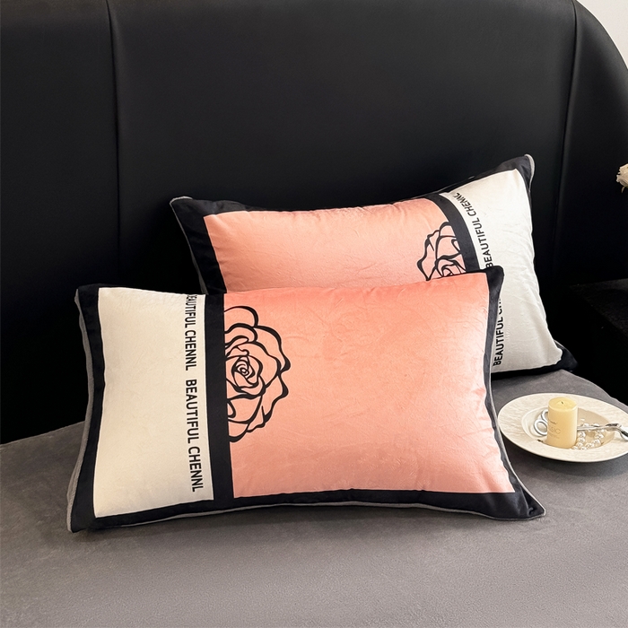 色鬼布艺高端家居主号 2025秋冬新款宝宝绒牛奶绒单枕套 粉黛佳人