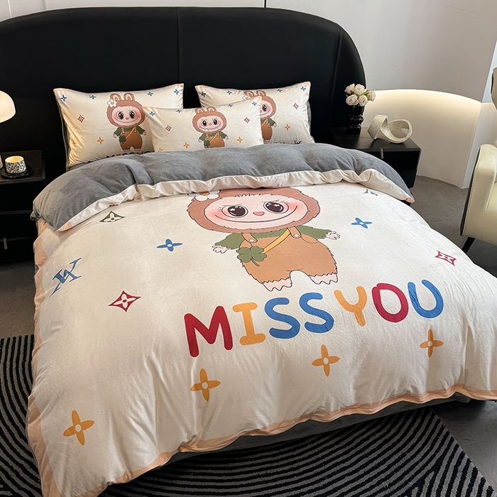 91家纺网 家纺一手货源 找家纺 （总）色鬼布艺高端家居主号 2025秋冬新款宝宝绒牛奶绒四件套提供买家秀