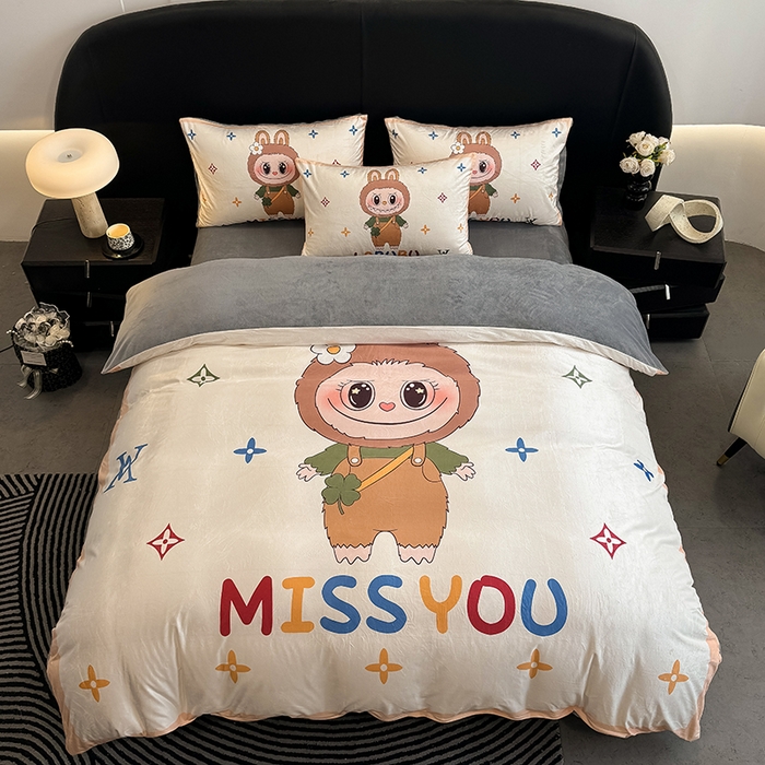 91家纺网 家纺一手货源 找家纺 （总）色鬼布艺高端家居主号 2025秋冬新款宝宝绒牛奶绒四件套提供买家秀