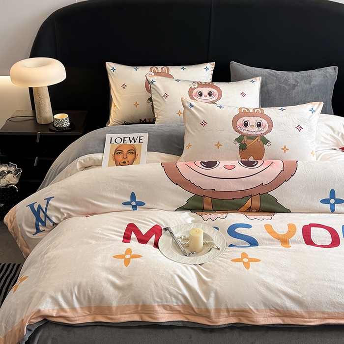 91家纺网 家纺一手货源 找家纺 （总）色鬼布艺高端家居主号 2025秋冬新款宝宝绒牛奶绒四件套提供买家秀