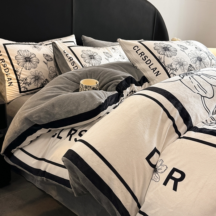 91家纺网 家纺一手货源 找家纺 色鬼布艺高端家居主号 2025秋冬新款宝宝绒牛奶绒四件套提供买家秀 迪欧