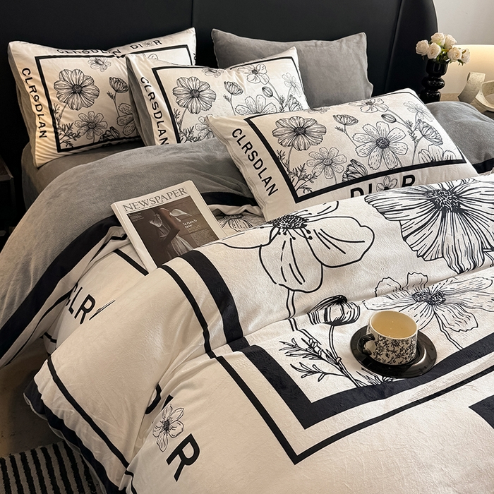 91家纺网 家纺一手货源 找家纺 色鬼布艺高端家居主号 2025秋冬新款宝宝绒牛奶绒四件套提供买家秀 迪欧