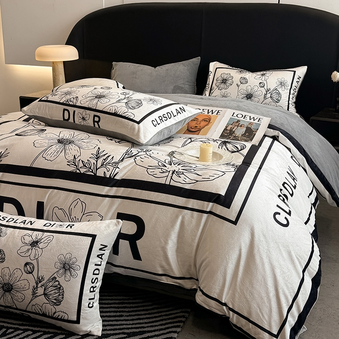 91家纺网 家纺一手货源 找家纺 色鬼布艺高端家居主号 2025秋冬新款宝宝绒牛奶绒四件套提供买家秀 迪欧