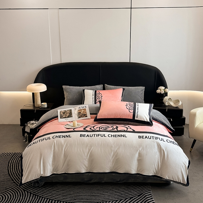 色鬼布艺高端家居主号 2025秋冬新款宝宝绒牛奶绒四件套提供买家秀 粉黛佳人