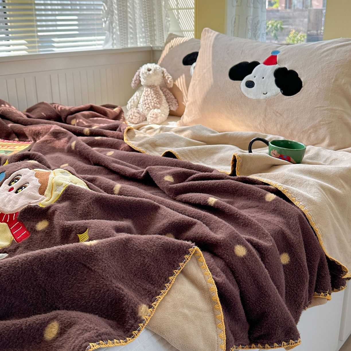 91家纺网 家纺一手货源 找家纺 （总）柚子YOUTH 2025新款牛奶绒羊绒多功能毯毯子