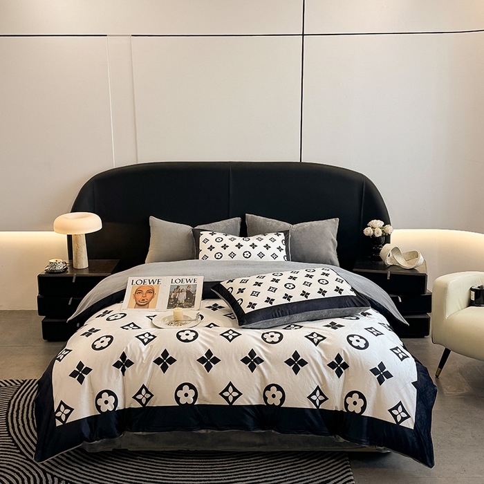 色鬼布艺高端家居主号 2025秋冬新款宝宝绒牛奶绒四件套提供买家秀 简约白