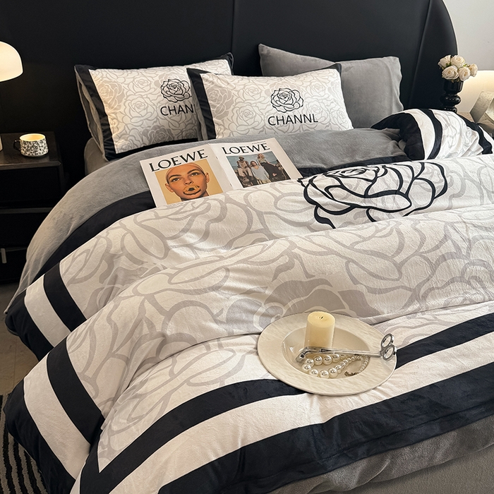 91家纺网 家纺一手货源 找家纺 色鬼布艺高端家居主号 2025秋冬新款宝宝绒牛奶绒四件套提供买家秀 香榭丽