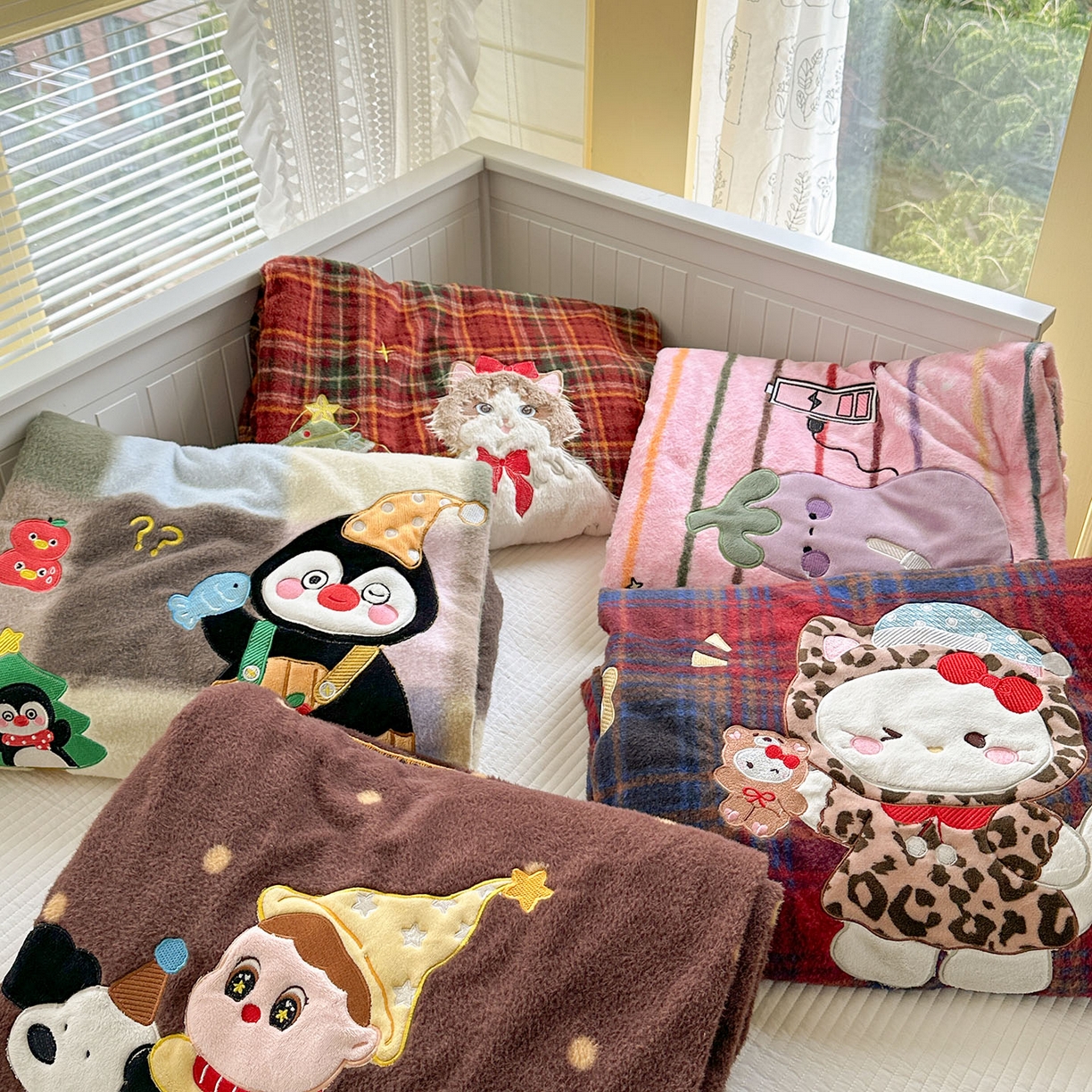 91家纺网 家纺一手货源 找家纺 柚子YOUTH 2025新款牛奶绒羊绒多功能毯毯子 组合