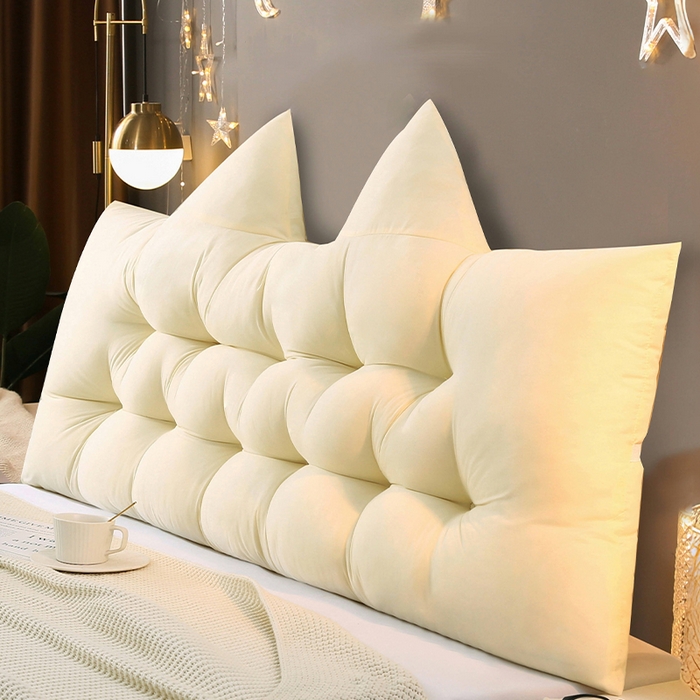 91家纺网 家纺一手货源 找家纺 （总）碧尔家居 2025新款简约猫长条机械钉扣水洗棉床头靠枕