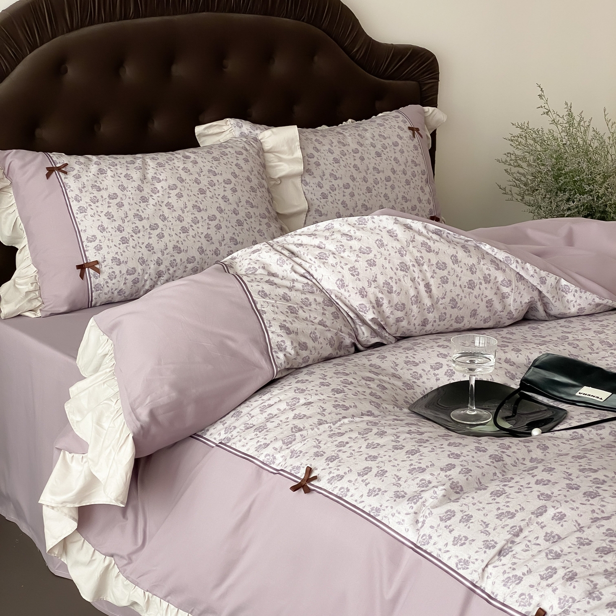 91家纺网 家纺一手货源 找家纺 曼布缇 2025新款法式碎花加厚全棉纯棉磨毛四件套珍妮（会员减20，券后控价358起） 珍妮-瑾紫