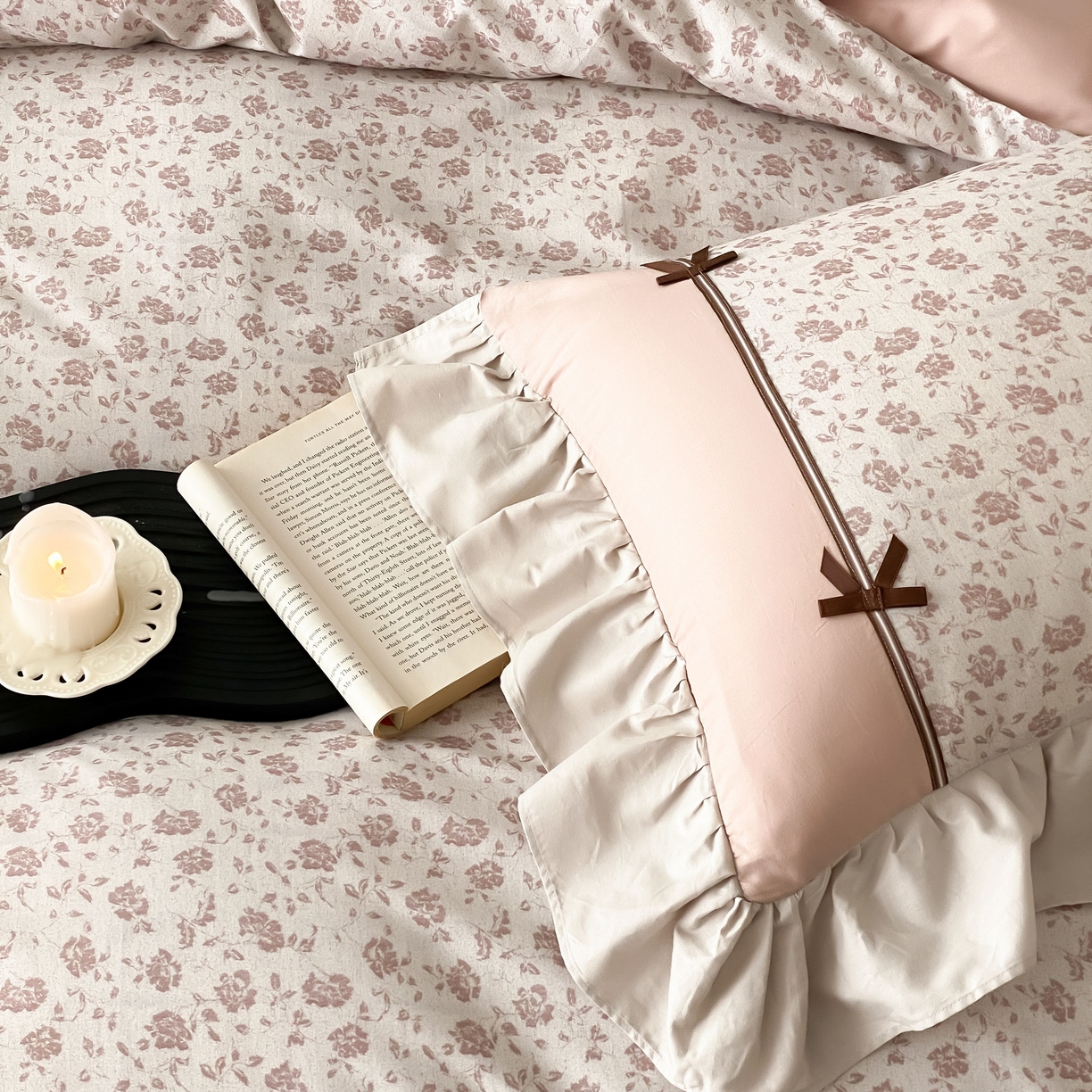 91家纺网 家纺一手货源 找家纺 曼布缇 2025新款法式碎花加厚全棉纯棉磨毛四件套珍妮（会员减20，券后控价358起） 珍妮-雅粉