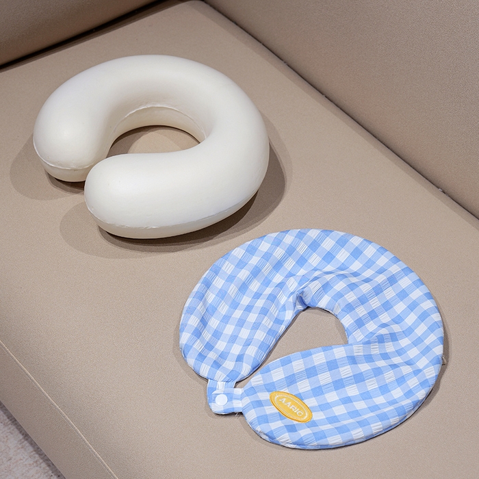 91家纺网 家纺一手货源 找家纺 仟亿莱 2025新款果蔬记忆棉u枕套盒 记忆黄格果蔬