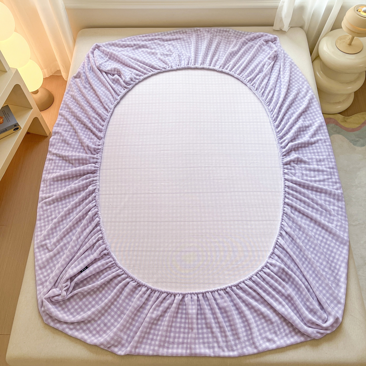 91家纺网 家纺一手货源 找家纺 乐美家纺 2025新款A类高克重刺绣牛奶绒床笠三件套 熊熊派对