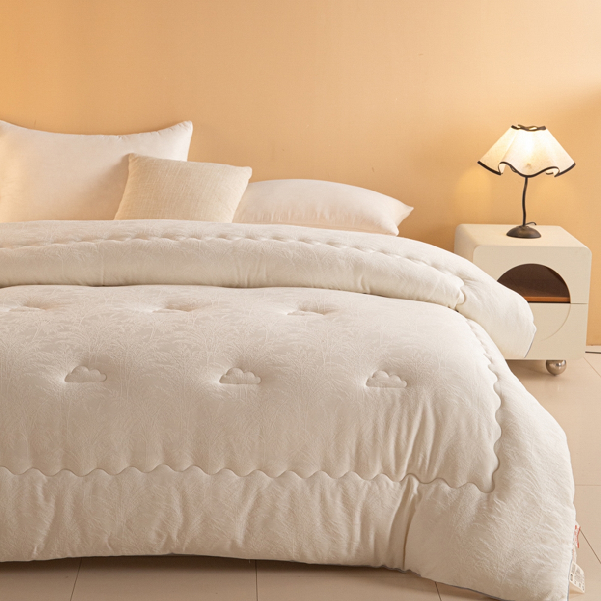 91家纺网 家纺一手货源 找家纺 （总）爱彼家纺 2025新款发财树提花大豆被被子被芯加厚冬被春秋被夏被子被芯