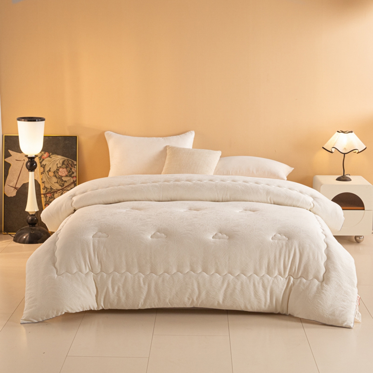 91家纺网 家纺一手货源 找家纺 （总）爱彼家纺 2025新款发财树提花大豆被被子被芯加厚冬被春秋被夏被子被芯