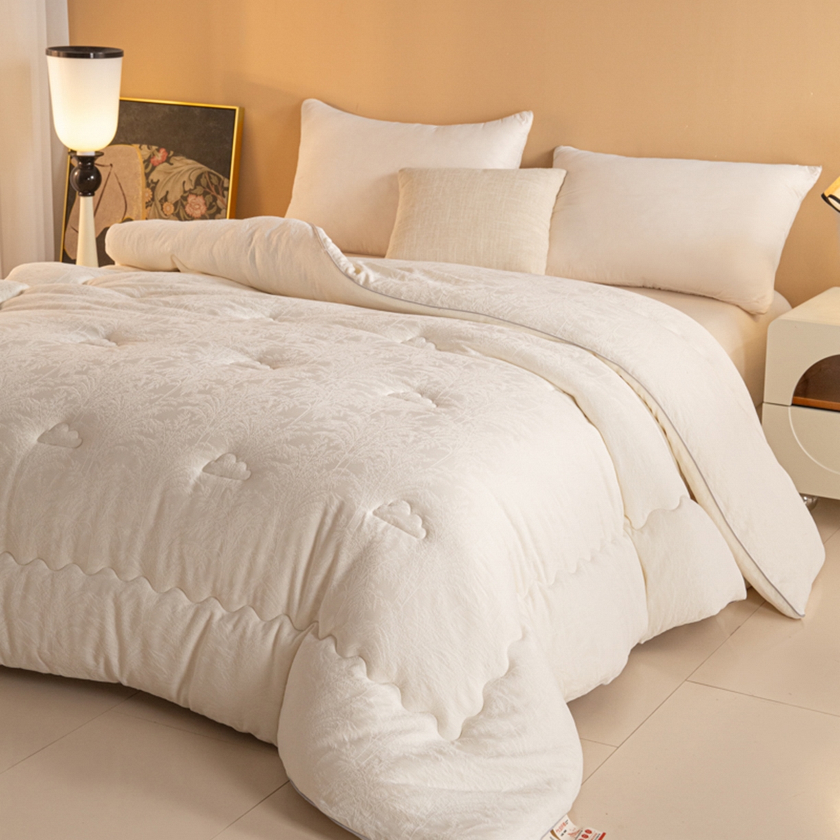 91家纺网 家纺一手货源 找家纺 （总）爱彼家纺 2025新款发财树提花大豆被被子被芯加厚冬被春秋被夏被子被芯