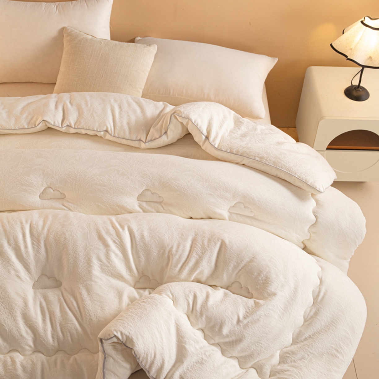 91家纺网 家纺一手货源 找家纺 （总）爱彼家纺 2025新款发财树提花大豆被被子被芯加厚冬被春秋被夏被子被芯