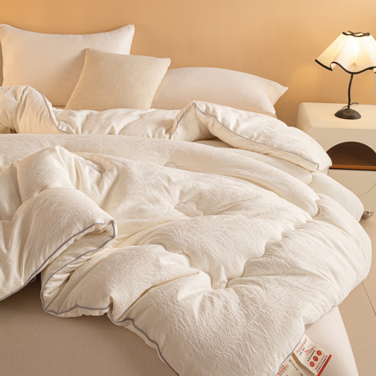 91家纺网 家纺一手货源 找家纺 （总）爱彼家纺 2025新款发财树提花大豆被被子被芯加厚冬被春秋被夏被子被芯