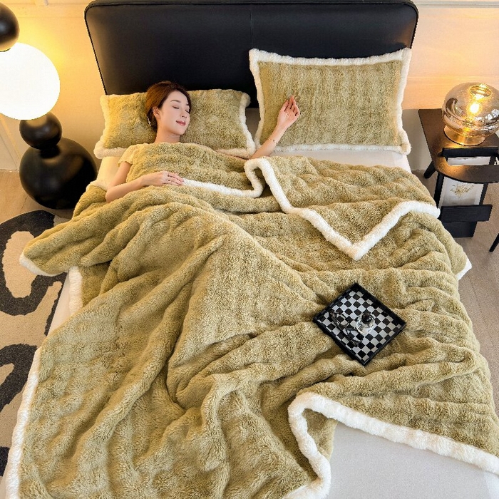 91家纺网 家纺一手货源 找家纺 （总）2025新款泡泡绒毛毯仿兔毛绒毛毯毯子