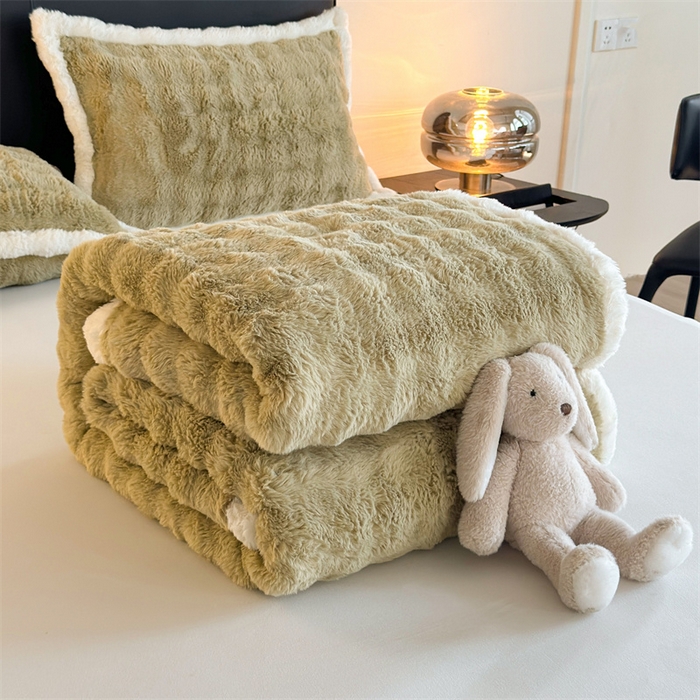 91家纺网 家纺一手货源 找家纺 （总）2025新款泡泡绒毛毯仿兔毛绒毛毯毯子