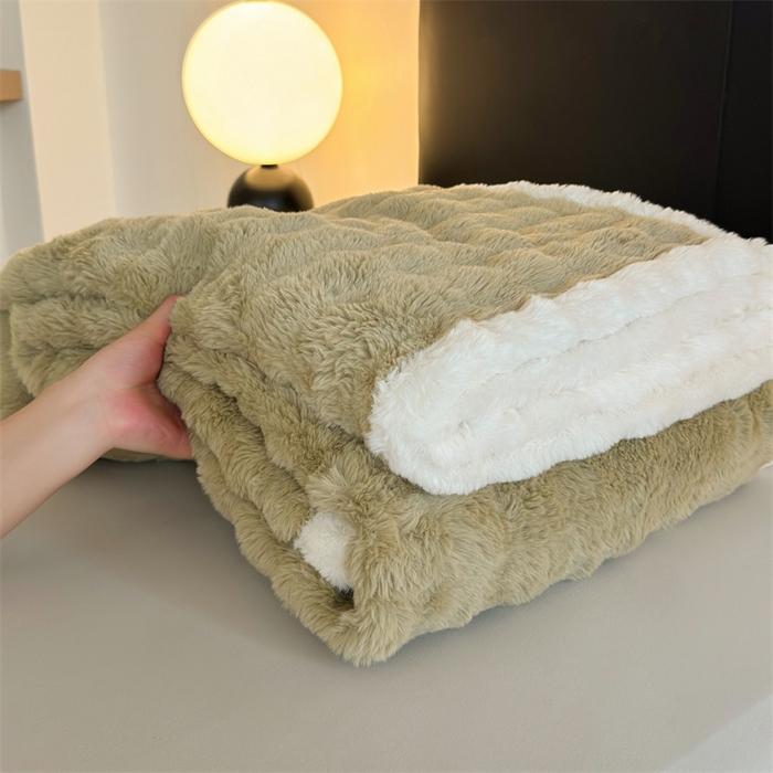 91家纺网 家纺一手货源 找家纺 （总）2025新款泡泡绒毛毯仿兔毛绒毛毯毯子