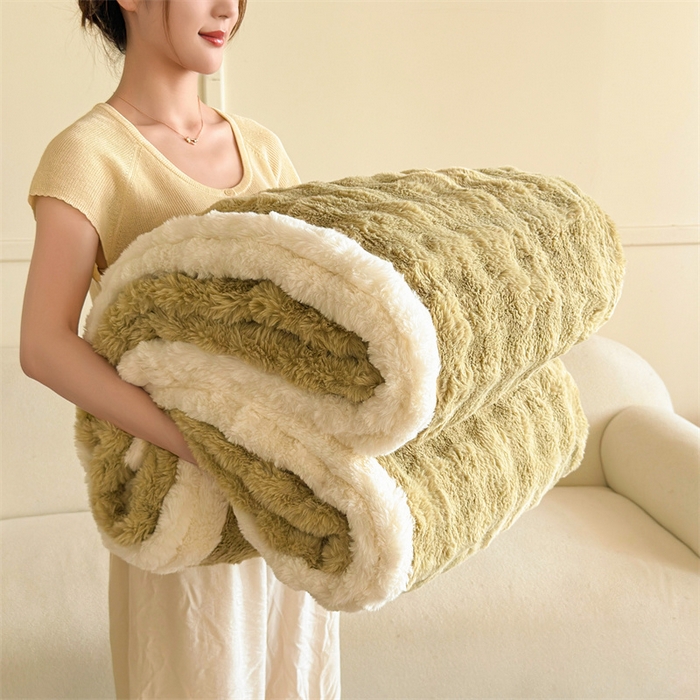 91家纺网 家纺一手货源 找家纺 （总）2025新款泡泡绒毛毯仿兔毛绒毛毯毯子