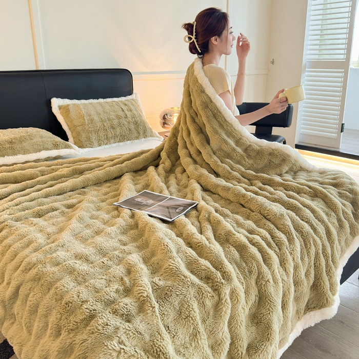 91家纺网 家纺一手货源 找家纺 （总）2025新款泡泡绒毛毯仿兔毛绒毛毯毯子