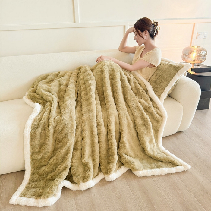 91家纺网 家纺一手货源 找家纺 （总）2025新款泡泡绒毛毯仿兔毛绒毛毯毯子