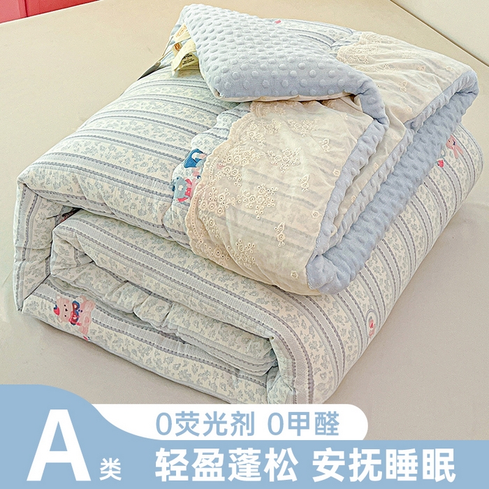 91家纺网 家纺一手货源 找家纺 昊川家纺  2025新款全棉床盖 泡泡浴