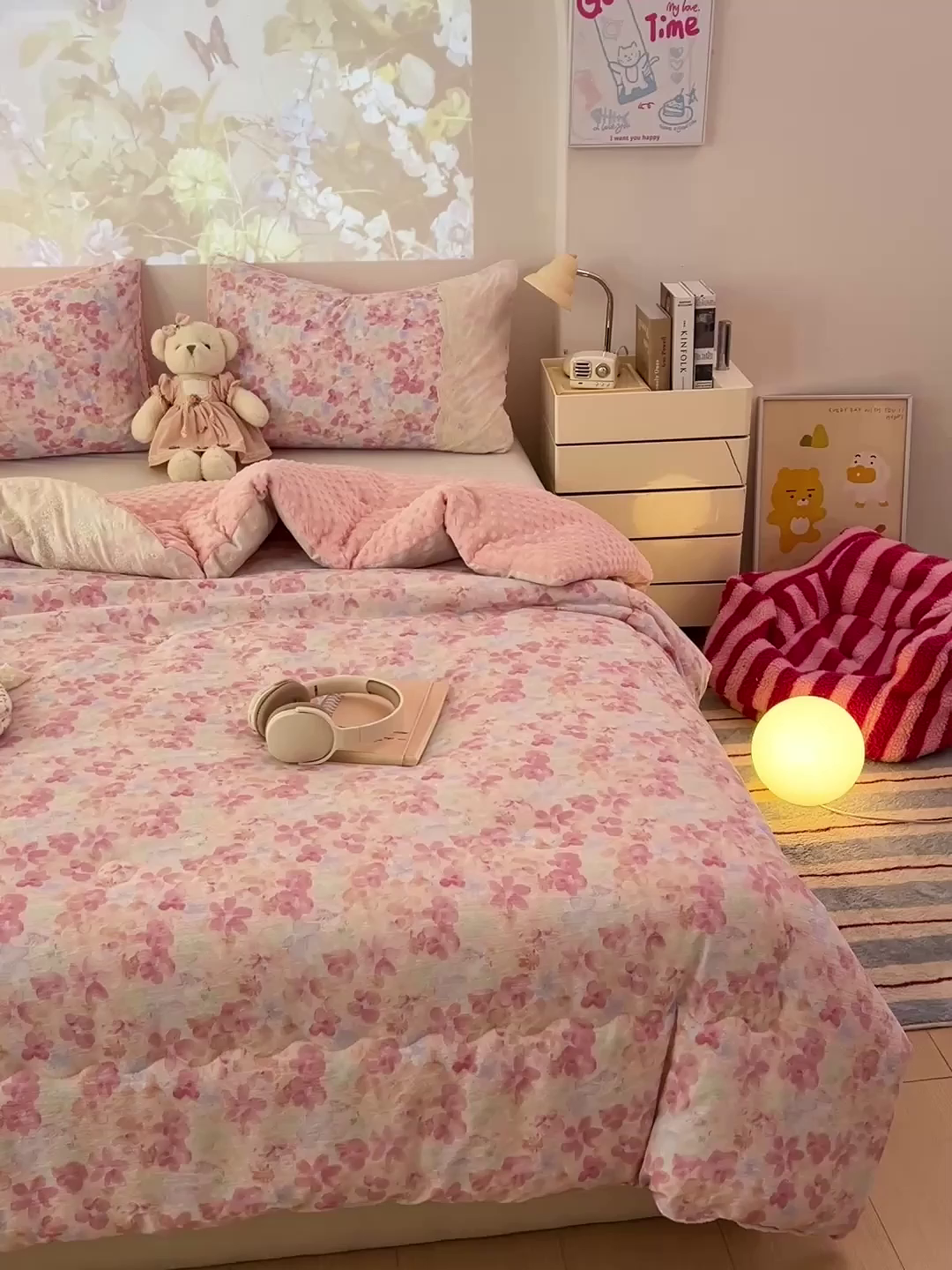 91家纺网 家纺一手货源 找家纺 昊川家纺 2025新款云感针织全棉花边豆豆被春秋被冬被被子被芯 十里桃花