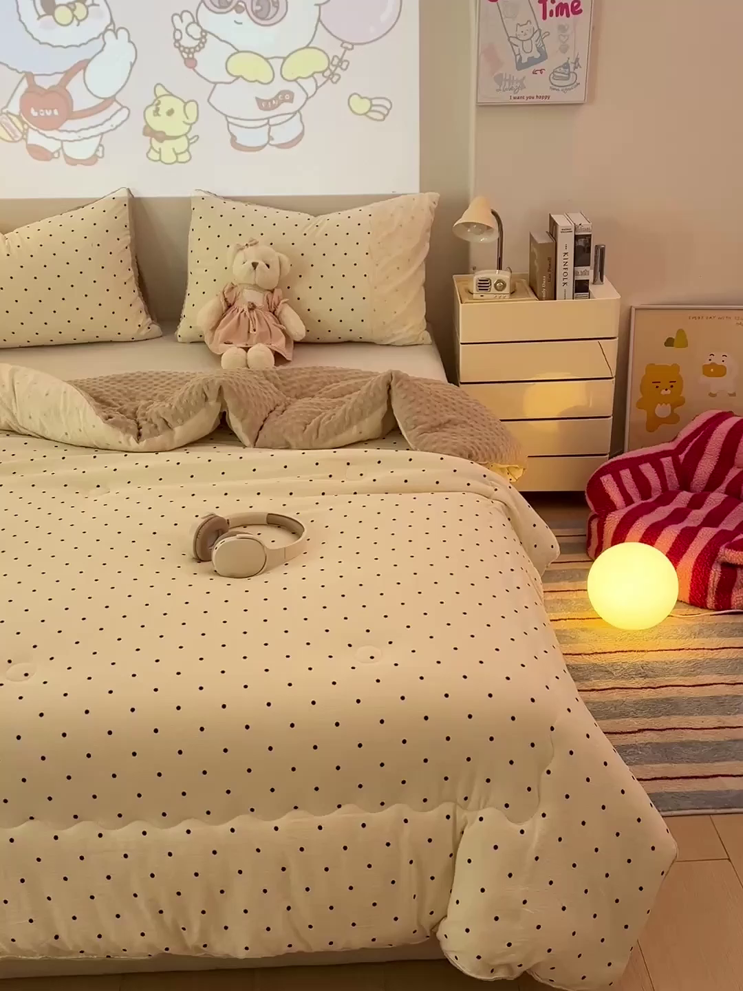 91家纺网 家纺一手货源 找家纺 昊川家纺 2025新款云感针织全棉花边豆豆被春秋被冬被被子被芯 米波点