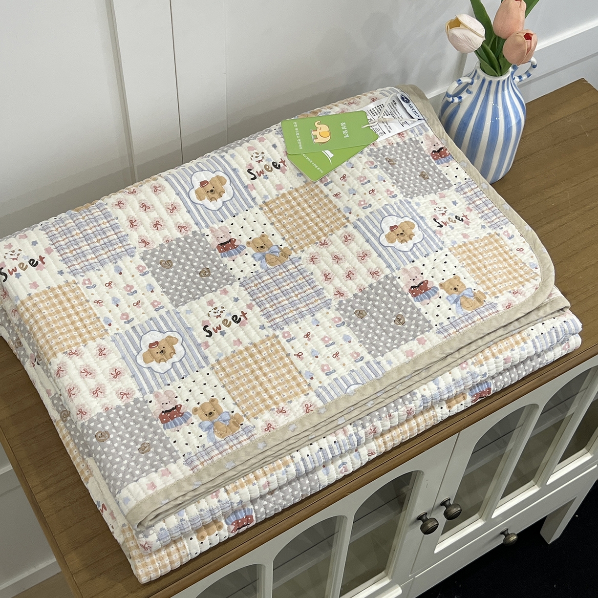 91家纺网 家纺一手货源 找家纺 （总）沐纯家居 2025新款跑量款双面纯棉印花水洗床盖