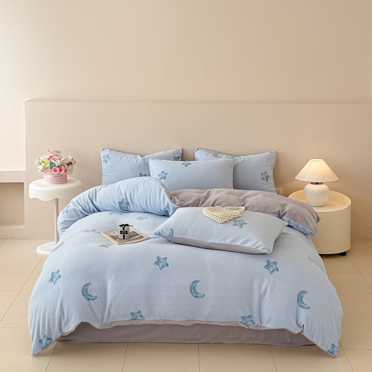 91家纺网 家纺一手货源 找家纺 （总）懒猫家纺 2025新款印花海獭绒加厚保暖四件套