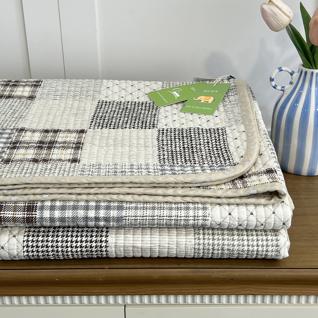 91家纺网 家纺一手货源 找家纺 沐纯家居 2025新款跑量款双面纯棉印花水洗床盖 布依格-米