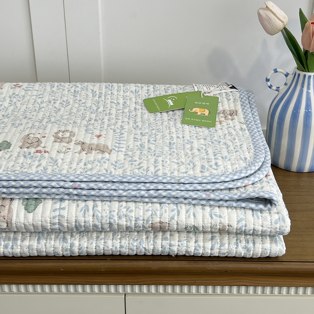 91家纺网 家纺一手货源 找家纺 沐纯家居 2025新款跑量款双面纯棉印花水洗床盖 丛草集