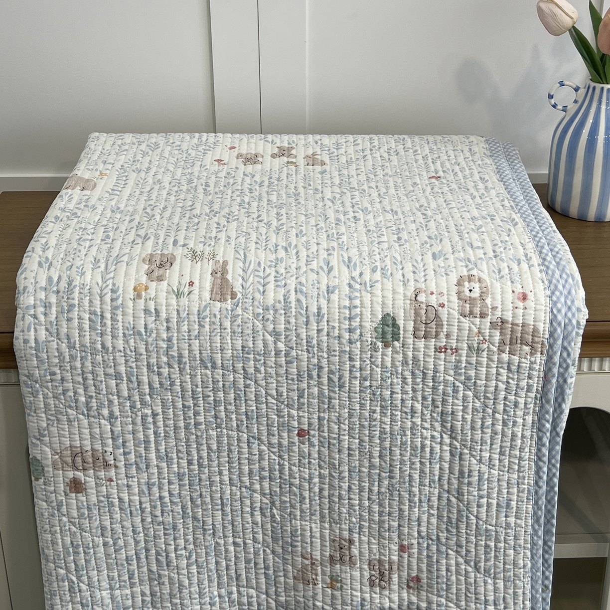 91家纺网 家纺一手货源 找家纺 沐纯家居 2025新款跑量款双面纯棉印花水洗床盖 丛草集