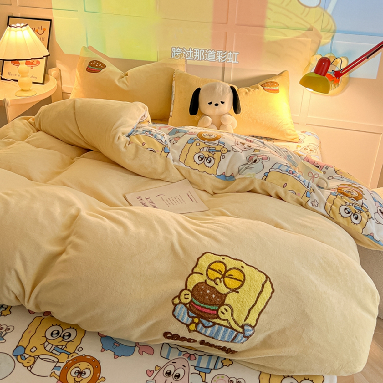 91家纺网 家纺一手货源 找家纺 （总）子钦家纺 2025新款热款牛奶绒蜡笔小新系列四件套