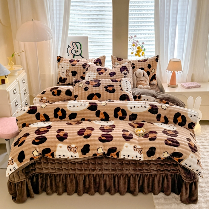 91家纺网 家纺一手货源 找家纺 （总）金盛皇朝家纺 2025新款高克重仿兔毛泡泡牛奶绒床单床盖单件三件四件套