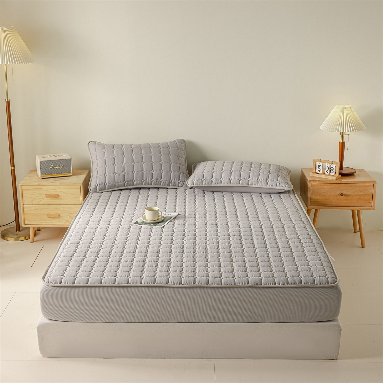 91家纺网 家纺一手货源 找家纺 恒爱 2023新款全棉床盖三件套 娴静小花