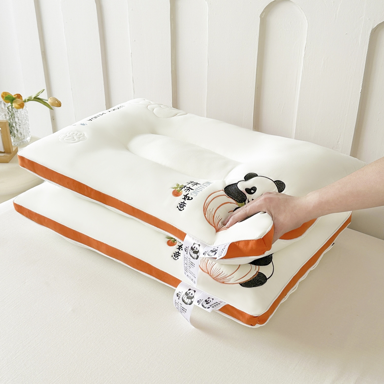 91家纺网 家纺一手货源 找家纺 （总）十仟家纺 2025新款柔软亲子舒睡枕枕头枕芯- 柿柿如意