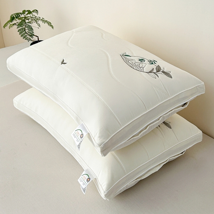 91家纺网 家纺一手货源 找家纺 （总）十仟家纺 2025新款亲肤纯色茶韵枕枕头枕芯